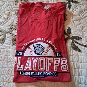 Lehigh Valley IronPigs Baseball Mens Red Tshirt XXL